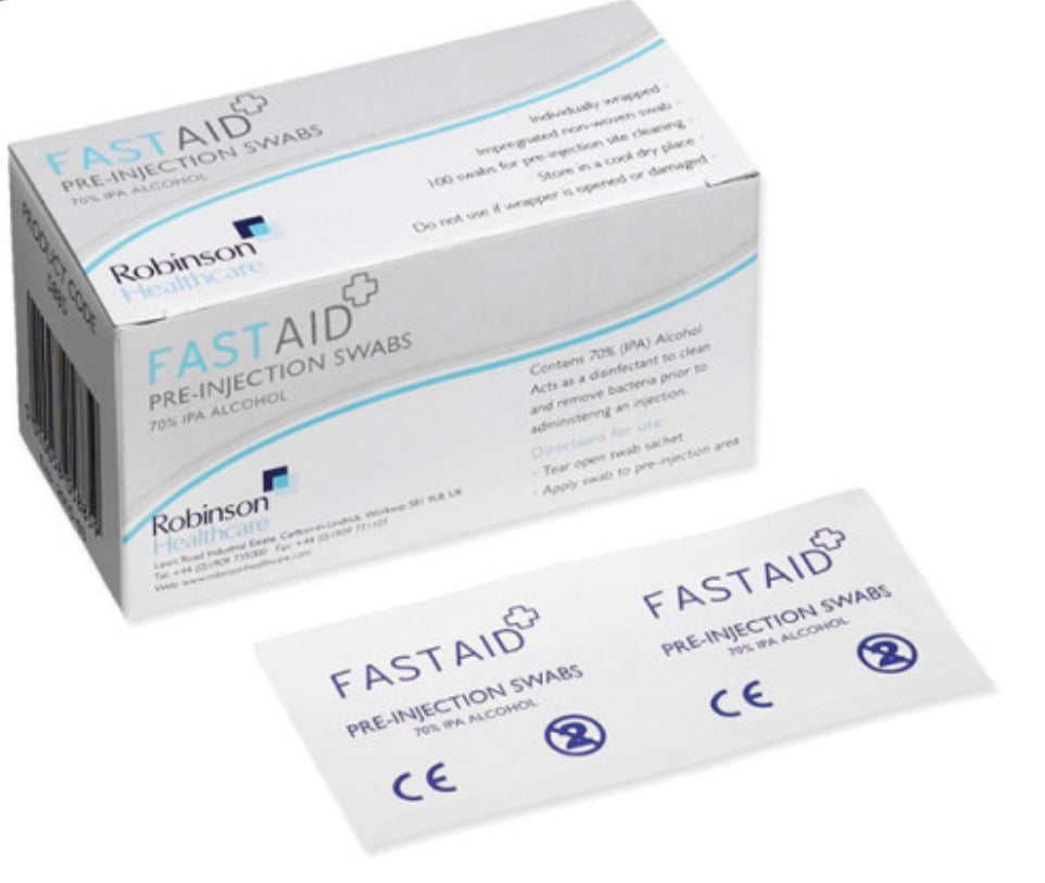 Robinson Fast Aid IPA Alcohol Swabs 100 Pack